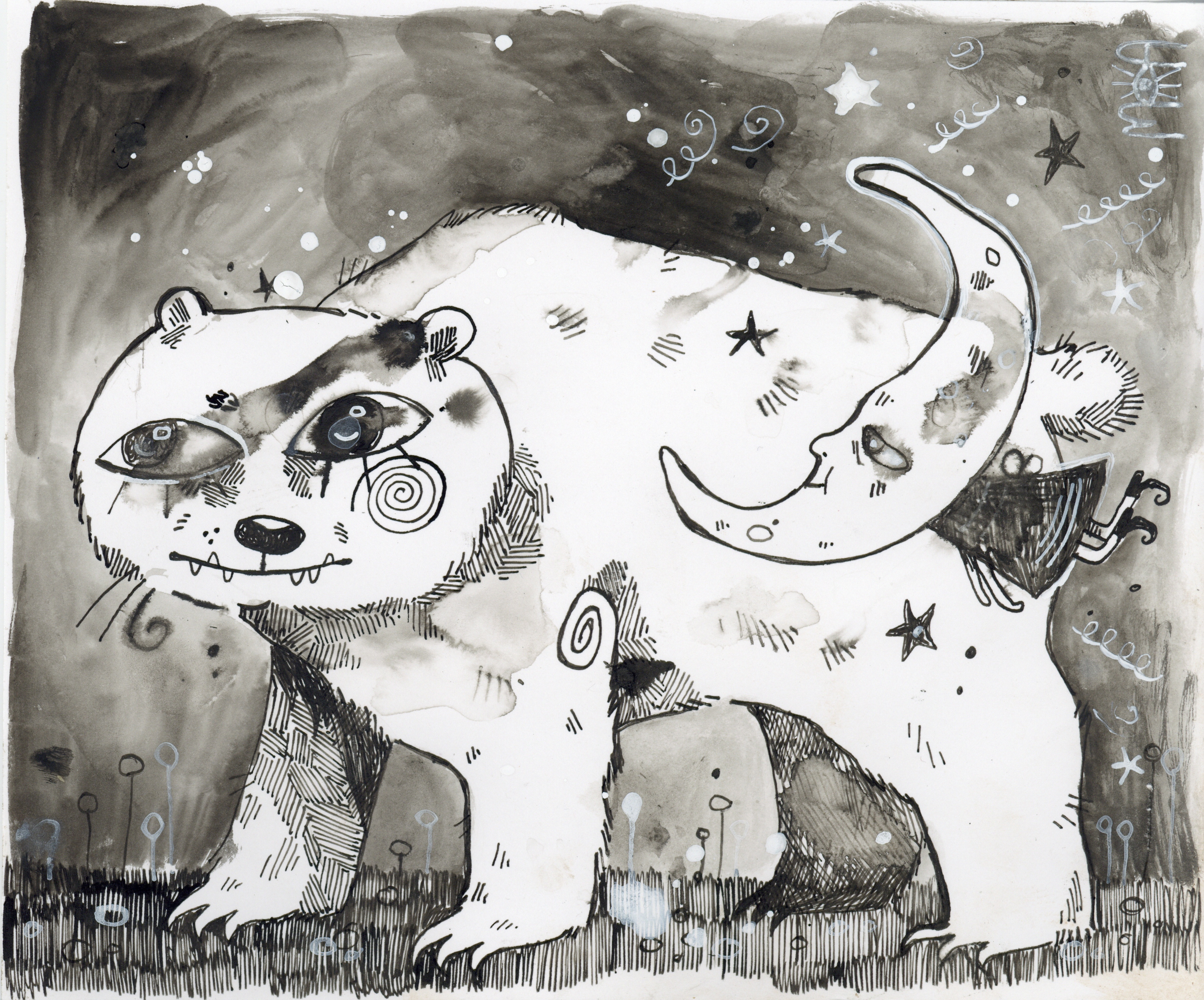 party bear — illustration by Maya Babeanu